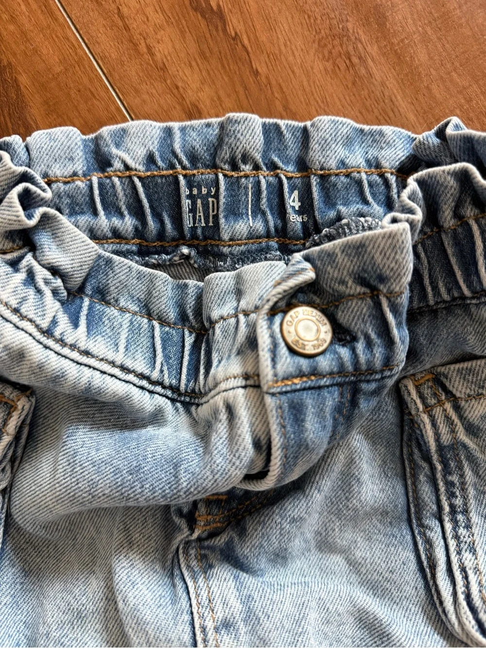 Baby GAP Light Blue Denim Skort with Elastic Waist